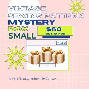 Vintage Sewing Pattern Mystery Box WOMENS Small 10 for $60 1950s - Y2K Any Style